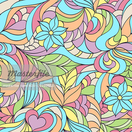 Vector illustration of colorful abstract seamless pattern.