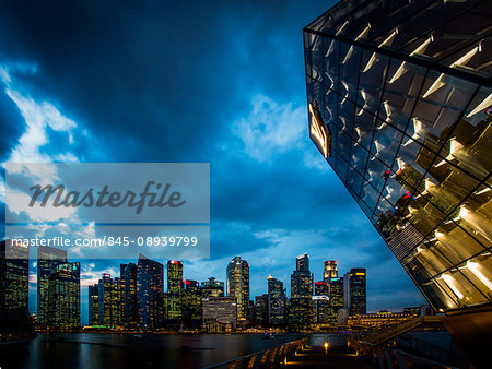 Cityscape of Singapore at night