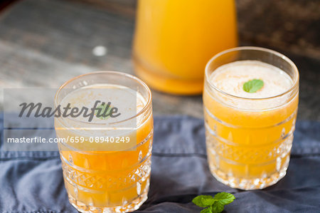 Citrus fruit juice made with oranges, grapefruit, lemon and mint