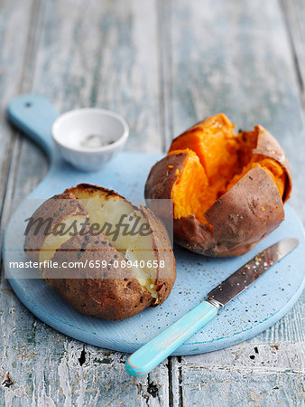 Two jacket potatoes