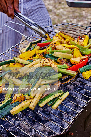 Vegetables on a barbecue