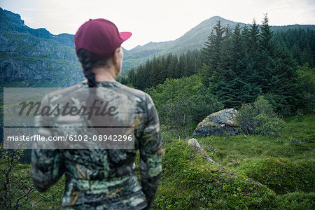 Woman in mountains