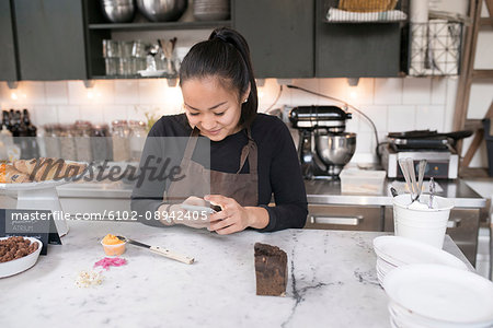 Young woman using cell  phone