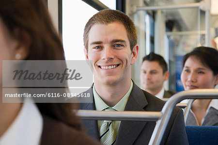 People on light rail