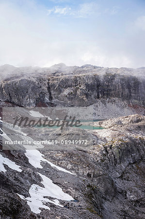 Snow covered cascade mountains, Washington, USA