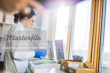 Technician doing research in laboratory