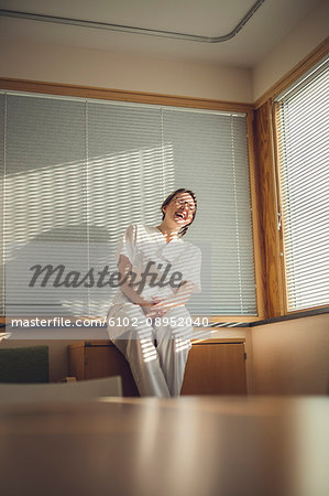 Laughing female doctor Laughing female doctor