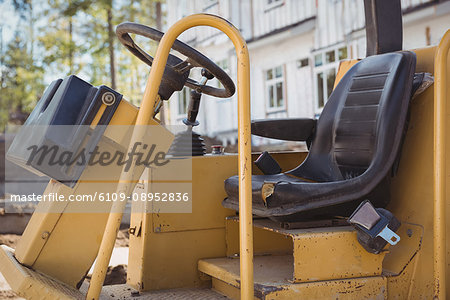 Driving seat of a bulldozer