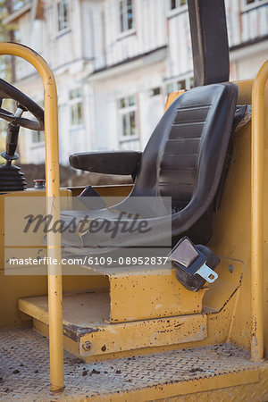 Driving seat of a bulldozer