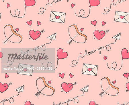 Vector decorative background for sweet romantic design.