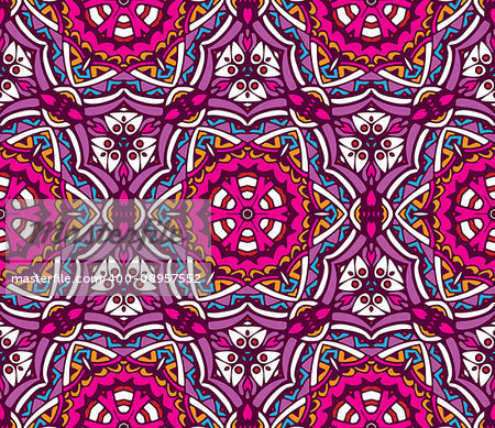 Festive Colorful seamless vector pattern ornamental. Geometric print