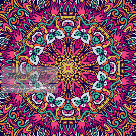 Abstract festivlal Mandala background. Ethnic floral paisley pattern