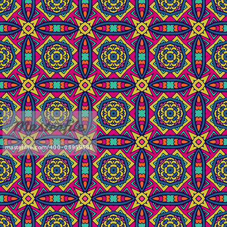 ethnic pattern for fabric. Abstract geometric mosaic vintage seamless pattern ornamental.