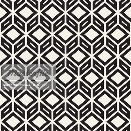 Vector Seamless Line Grid Pattern. Abstract Geometric Background Design. Stylish Lattice Texture