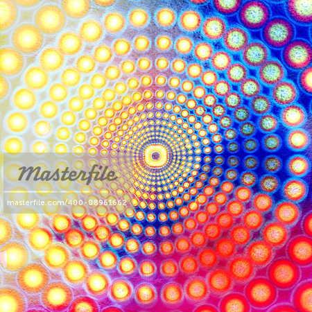 Abstract geometric multicolored watercolor background from luminous circles