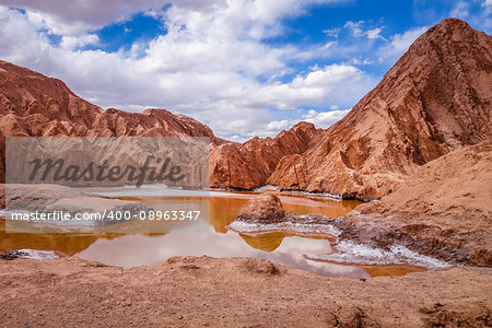 Valle de la muerte landscape in San Pedro de Atacama, Chile