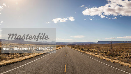 Empty road, Oljato, Utah, USA