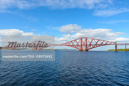 The famous Forth Bridge over Firth of Forth at South Queensferry in Edinburgh, Scotland, United Kingdom