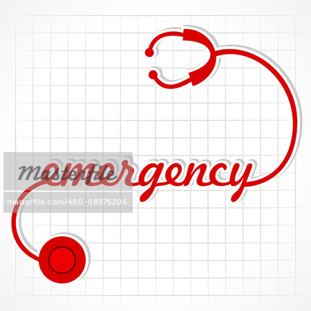 Stethoscope make love emergency stock vector