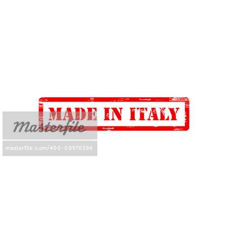 MADE IN ITALY stamp vector grunge design with scratches. Color is easily changed.