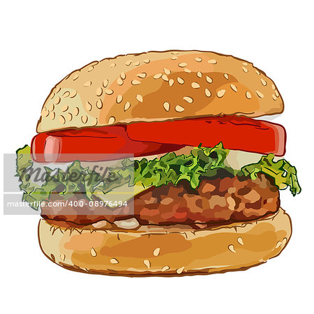 big burger with fried chops fast food