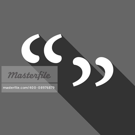 Quote sign icon. Quotation mark symbol. Double quotes at the beginning of words. Vector illustration eps 10