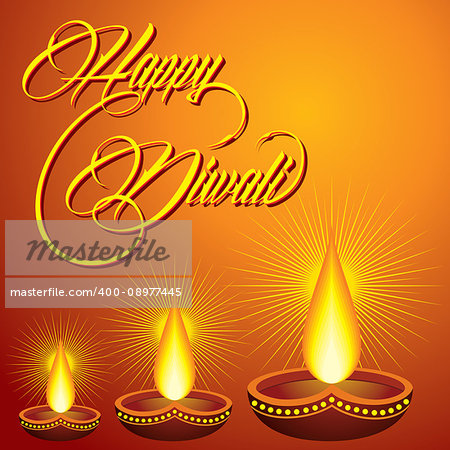 Illustration of diwali greeting background