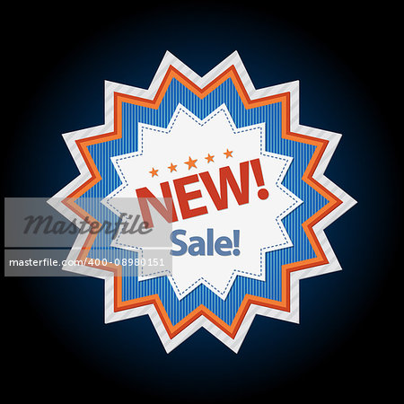 New sticker sale discount symbol vector illustration