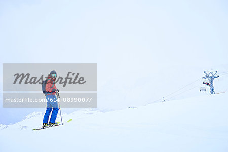 Person skiing, Hintertux, Tirol, Austria