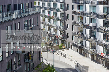 Residential area in city