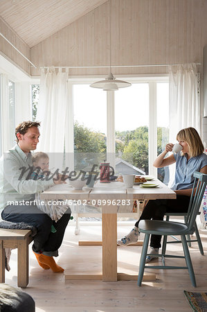 Family having meal