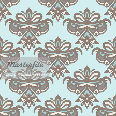 Luxury Damask flower vintage seamless pattern background