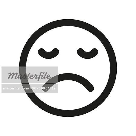 Upset and offended smiley vector image. Emoji smileys.