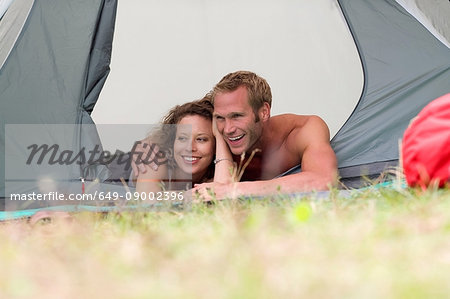 Couple in a tent