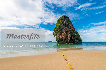 Lonely rock in a picturesque tropical place in Thailand, sea view