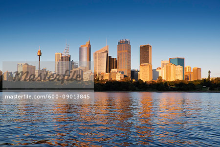 Sydney Harbour and skyline of the Central Business District in Sydney, Australia