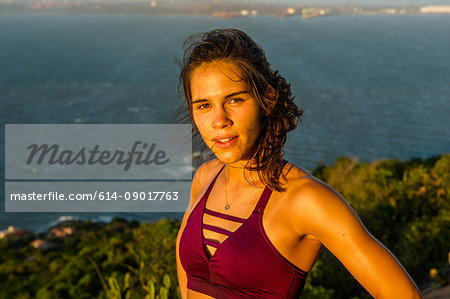 Runner taking break, Rio de Janeiro, Brazil