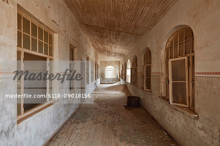Corridor in an abandoned building.