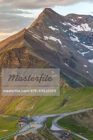 The Hohe Tauern Grossglockner High Alpine Road seen from Edelweiss Spitze viewpoint, Fusch, Fuschertal Valley, Salzburg land, Austria