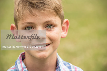 Boy smiling cheerfully, portrait