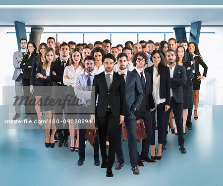 Group of Men and women business people. Business team and corporate concept