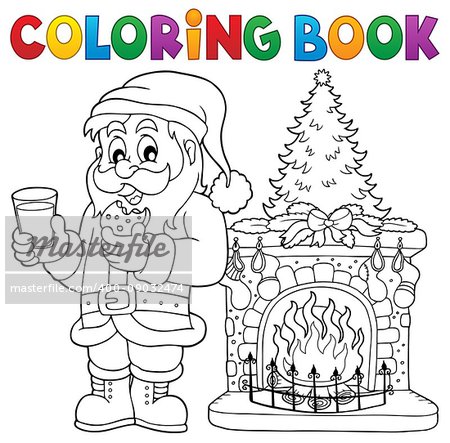 Coloring book Santa Claus thematics 2 - eps10 vector illustration.