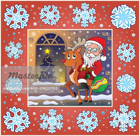 Christmas ornamental greeting card 9 - eps10 vector illustration.