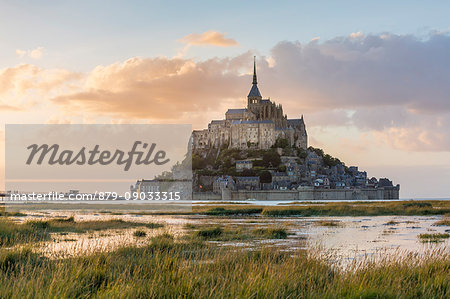 Sunset light. Mont-Saint-Michel, Normandy, France. Sunset light. Mont-Saint-Michel, Normandy, France.