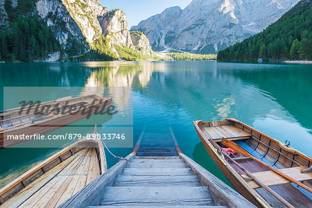 Lake Braies, Braies - Bolzano province , Trentino Alto Adige Italy Lake Braies, Braies - Bolzano province , Trentino Alto Adige Italy