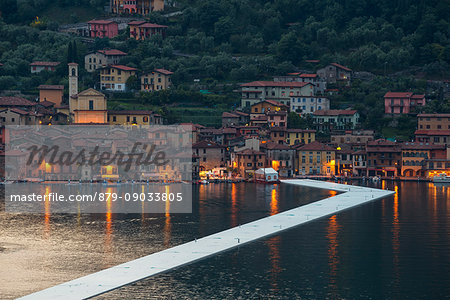 Europe, Italy, The Floating Piers in Iseo lake, province of Brescia. Europe, Italy, The Floating Piers in Iseo lake, province of Brescia.