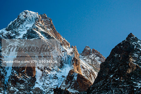 Detail of the peak of Monviso. Cozian Alps, Piedmont, Italy Europe