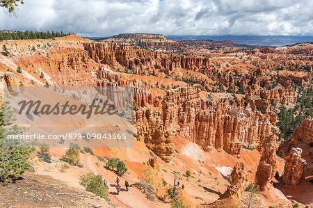 Hoodoos landscape from Inspiration Point. Bryce Canyon National Park, Garfield County, Utah, USA.