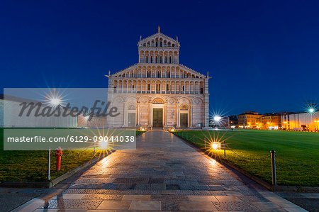 Europe,Italy,Tuscany,Pisa. Cathedral square at dusk