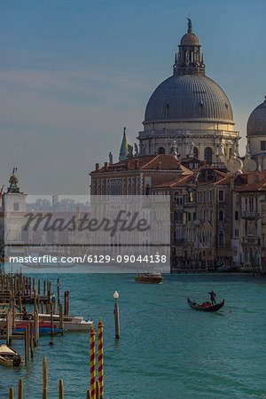 Accademia Bridge, Venice, Italy. Sunset over Canal Grande